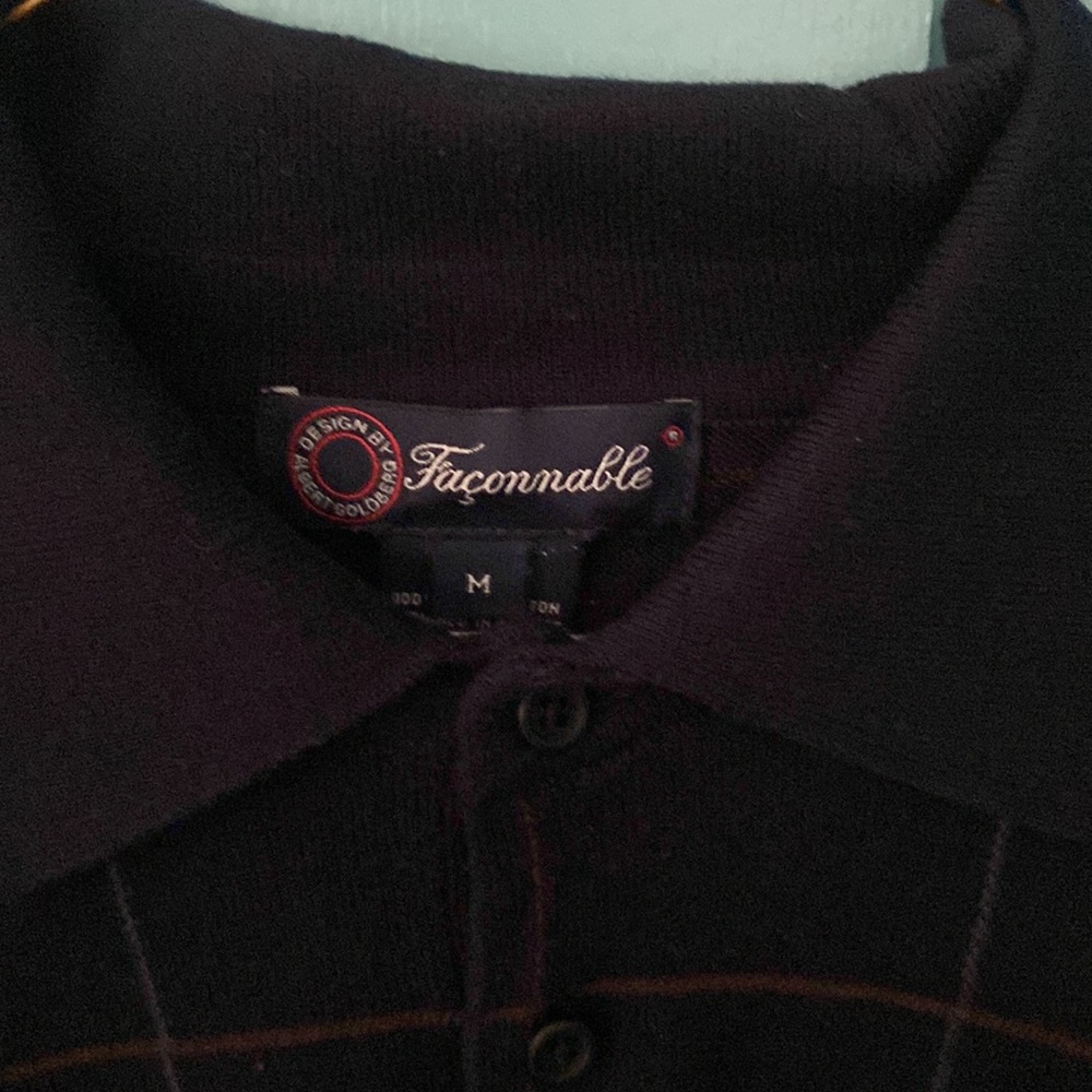 Faconnable 3 Button Front Collared Sweater. Size M - image 2